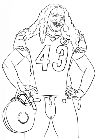 Troy Polamalu Coloring Page